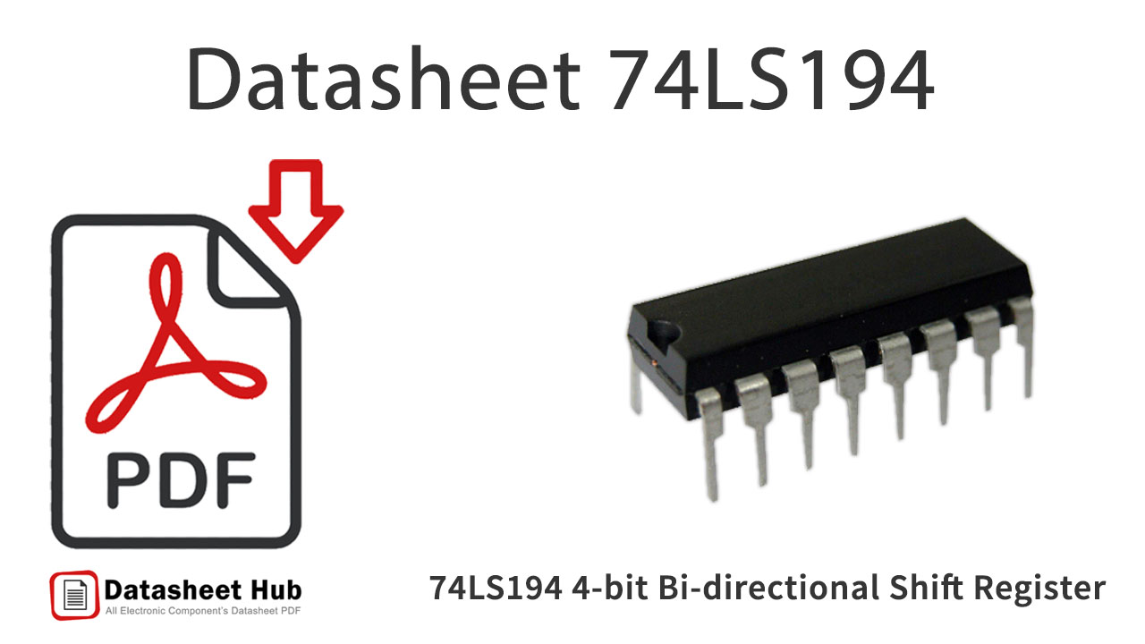 74LS194 4-bit Bi-directional-Shift-Register-IC-Datasheet